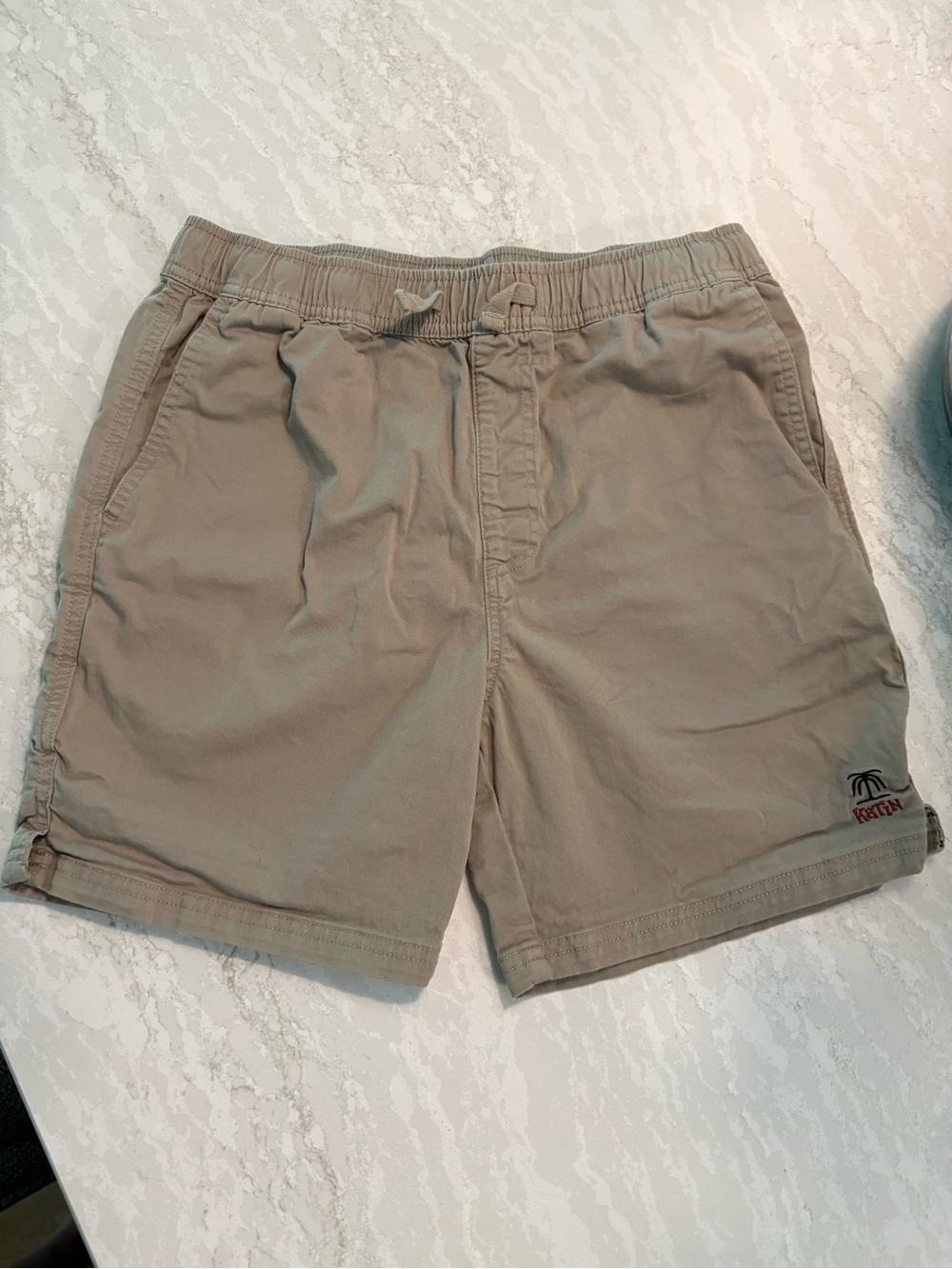 Katin Men's Khaki Elastic Drawstring Shorts